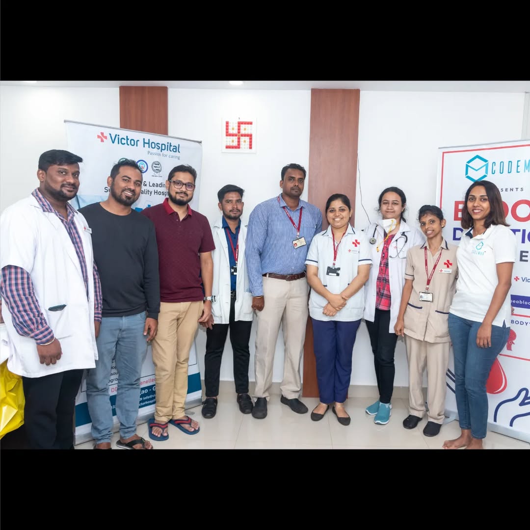 CodeMax and Victor Hospital blood donation team