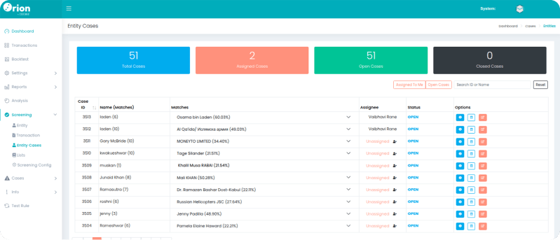 Orion Risk Assessment